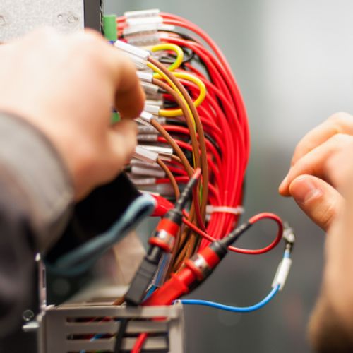 Electrician,Engineer,Tests,Electrical,Installations,And,Wires,On,Relay,Protection